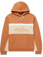 Malbon Golf - Logo-Embroidered Colour-Block Cotton-Blend Jersey Golf Hoodie - Brown