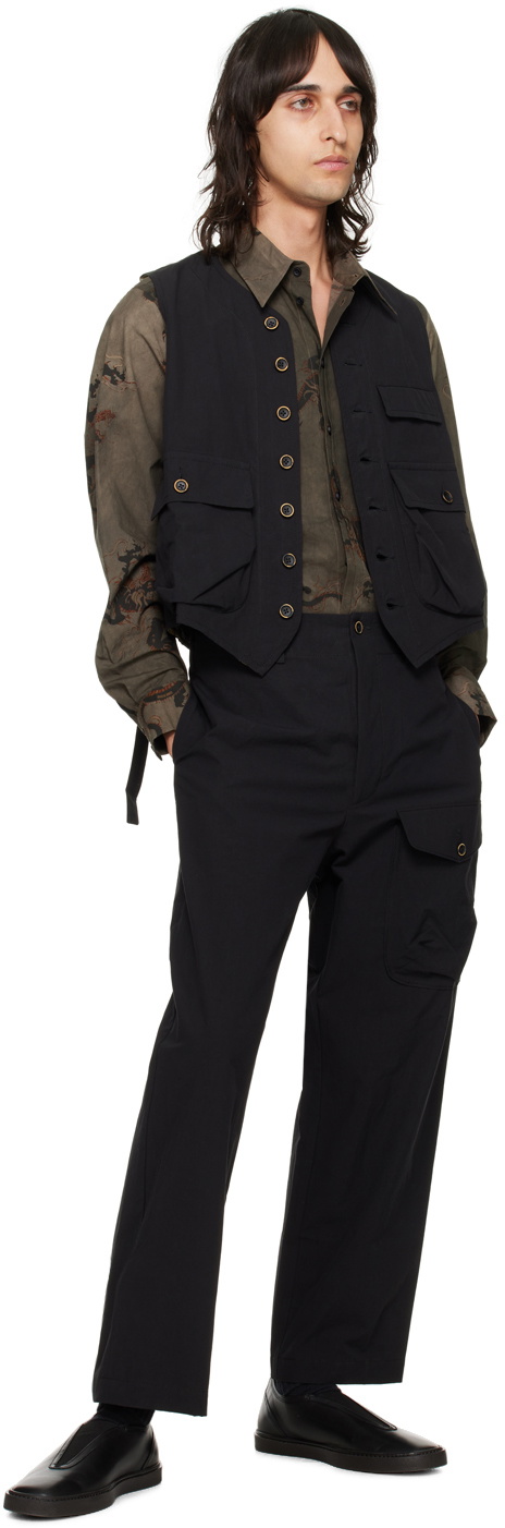 UMA WANG Black Paxton Cargo Pants