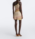 Missoni One-shoulder lamé minidress