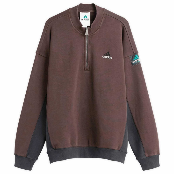 Photo: Adidas Men's EQT Half Zip Top in Aurora Coffee