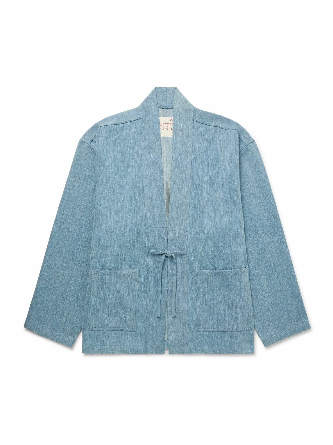 Kardo - Osaka Printed Denim Jacket - Blue