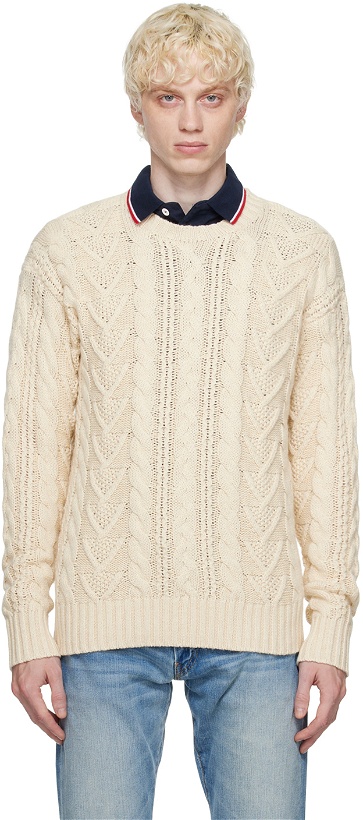 Photo: Polo Ralph Lauren Off-White Fisherman's Sweater