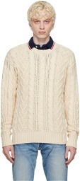 Polo Ralph Lauren Off-White Fisherman's Sweater