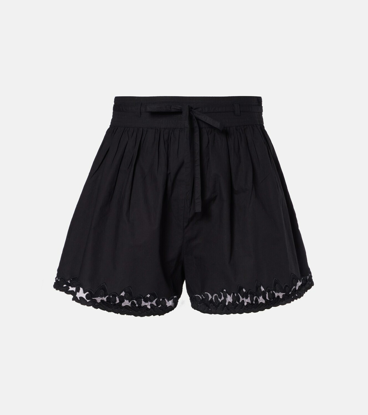 Ulla Johnson Elowen embroidered cotton poplin shorts