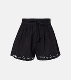 Ulla Johnson Elowen embroidered cotton poplin shorts
