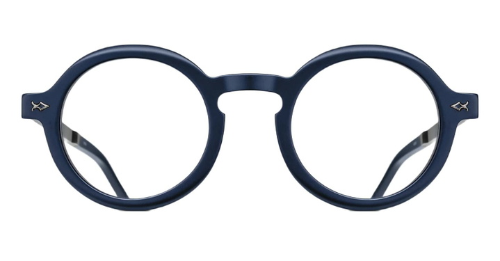 Photo: Matsuda M2067 - Matte Navy / Antique Silver Rx Glasses