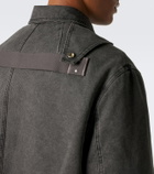 Rick Owens Collared Mac coated cotton canvas jacket