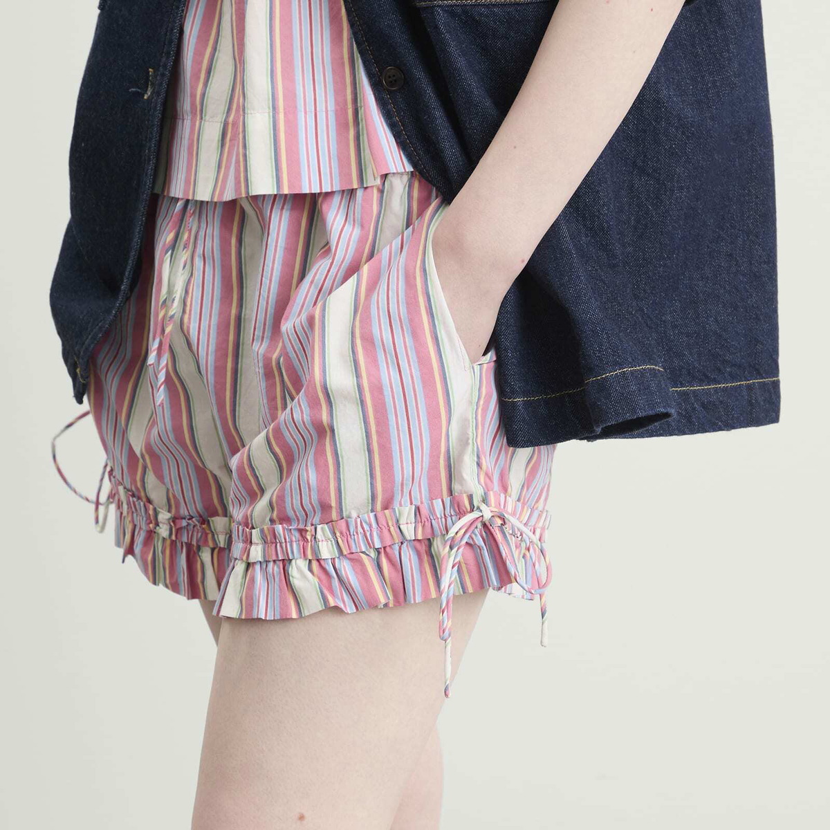 Damson Madder Women's Mafalda Frilly Tie Bloomer in Pink