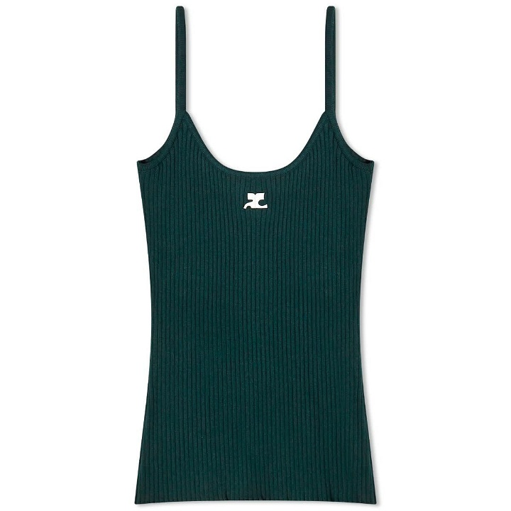 Photo: Courreges Women's Courrèges Reedition Knit Tank Top in Green