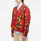 Bode Men's Marigold Wreath Shirt Jacket in Red