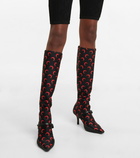 Marine Serre - Moon patterned knee-high sock boots