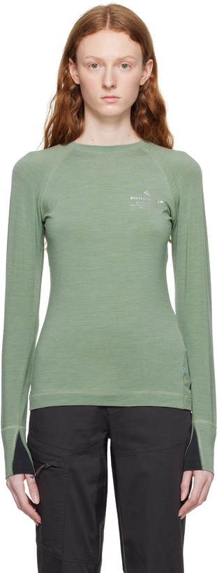 Photo: Klättermusen Green Fafne Long Sleeve T-Shirt