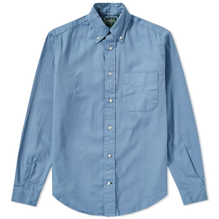 Photo: Gitman Vintage Overdyed Oxford Shirt Blue