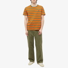 Polo Ralph Lauren Men's Stiped T-Shirt in Sailing Orange/Dark Sage