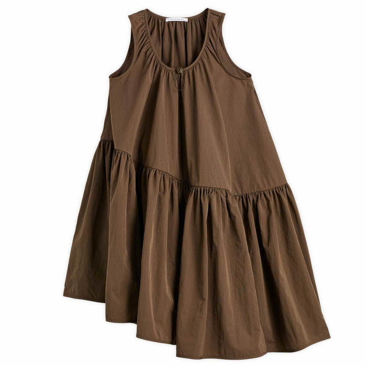 Photo: Cecilie Bahnsen Women's Azelia Recycled Taffeta Mini Dress in Soil Brown