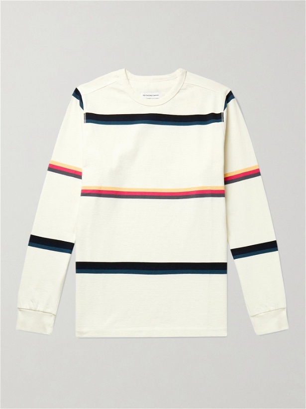 Photo: Pop Trading Company - Striped Cotton-Jersey T-Shirt - Neutrals