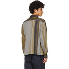 Engineered Garments Yellow and Grey Stripe Bowling Shirt