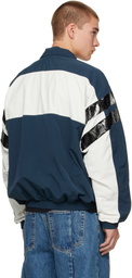 VETEMENTS Navy Tape Track Jacket