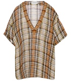 Victoria Beckham - Checked linen top