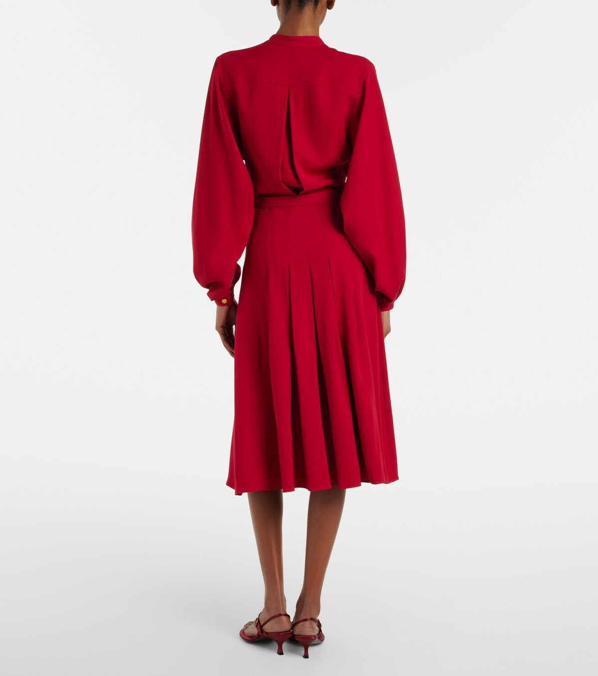 Loro Piana Haileen silk and wool crêpe cady midi dress