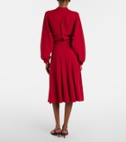 Loro Piana Haileen silk and wool crêpe cady midi dress