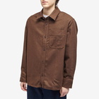 A.P.C. Men's Basile Wool Overshirt in Marron Marl