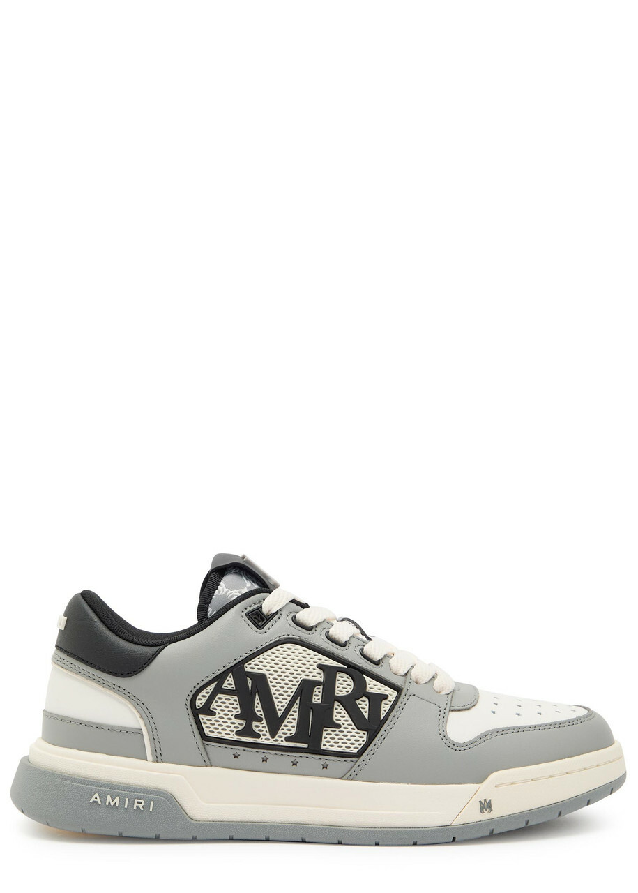 Amiri Classic Logo-appliquéd Leather Sneakers Grey