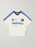 NAHMIAS - Logo-Jacquard Perforated Cotton T-Shirt - White