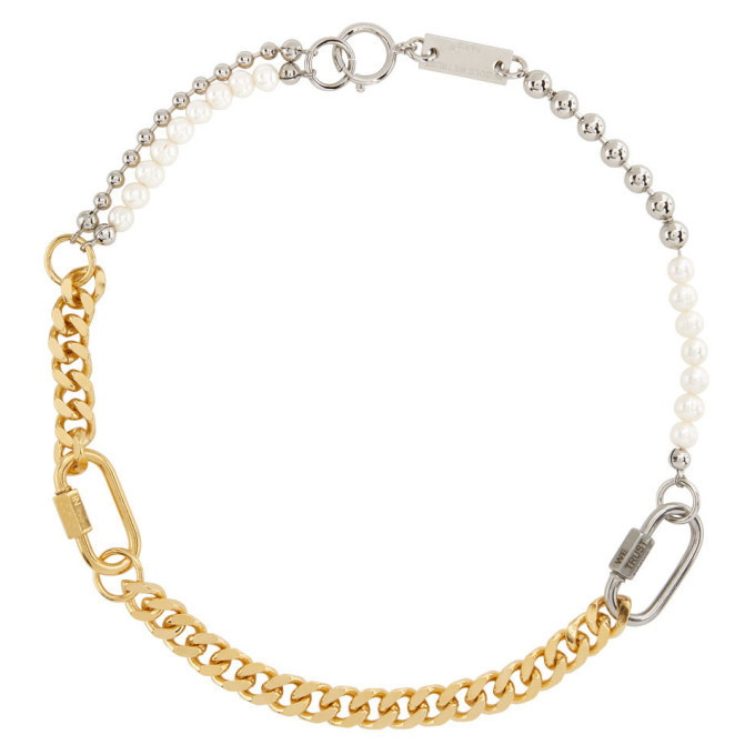 Photo: IN GOLD WE TRUST PARIS Gold and Silver Mix Bracelet Necklace