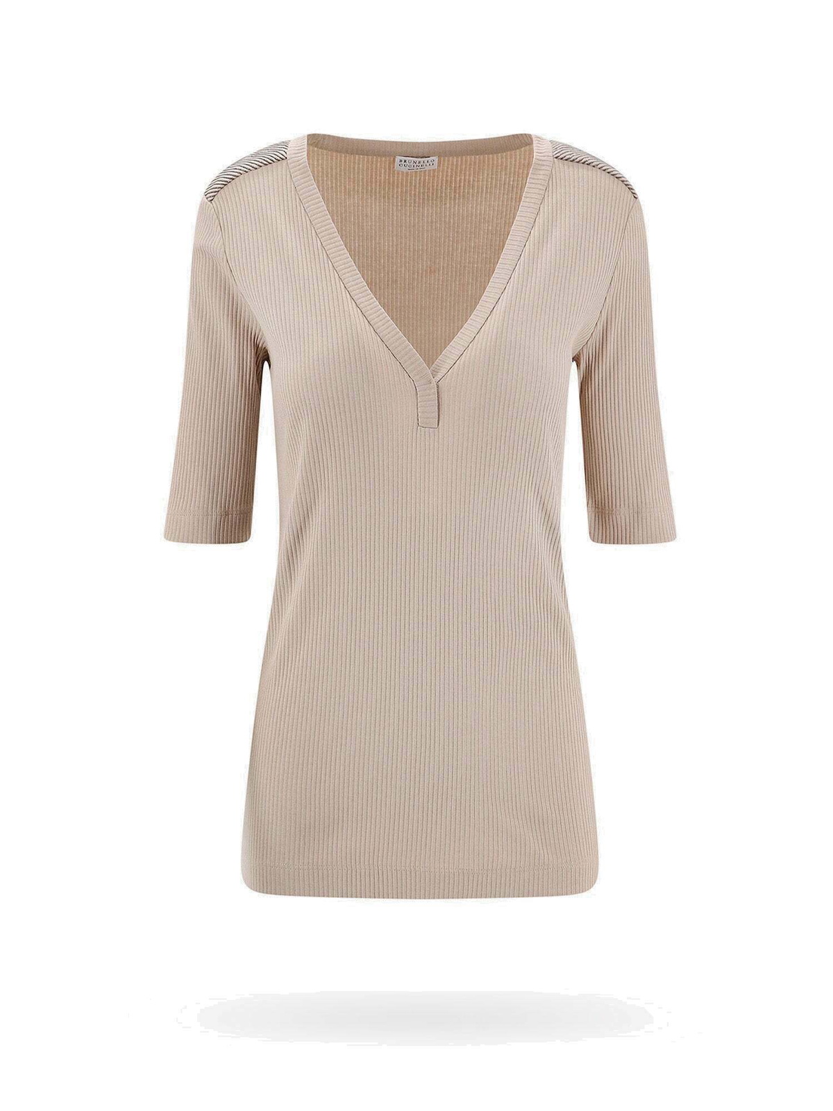 Brunello Cucinelli Beige Elastane Coat