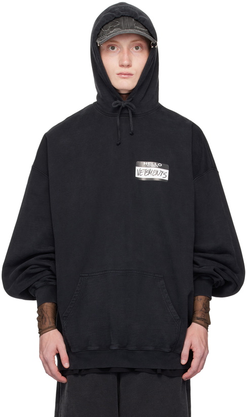 Photo: VETEMENTS Black 'My Name Is Vetements' Hoodie