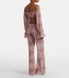 Bananhot Bowie paisley flared pants