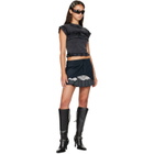 Balenciaga Black Patched Cargo Mini Skirt