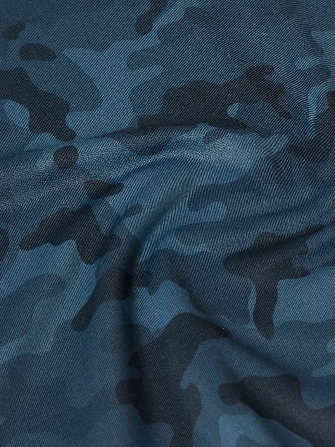 G/FORE - Camouflage-Print Tech-Jersey Half-Zip Golf Top - Blue