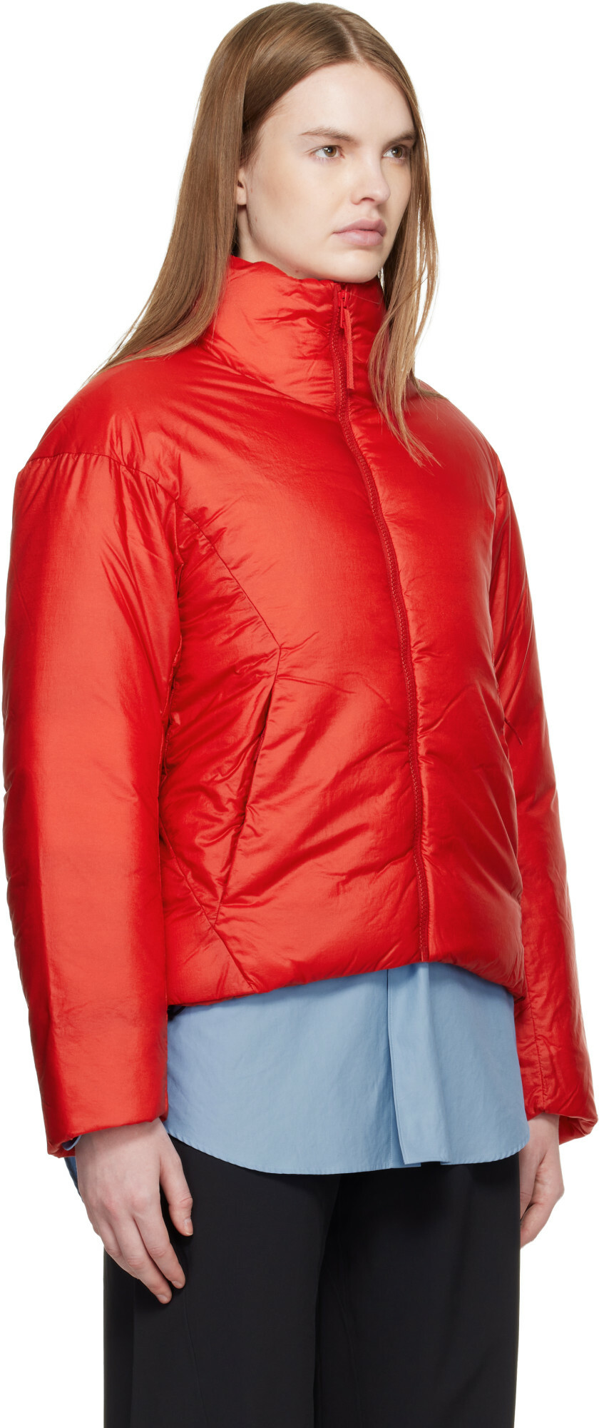 Veilance Red Conduit Down Jacket