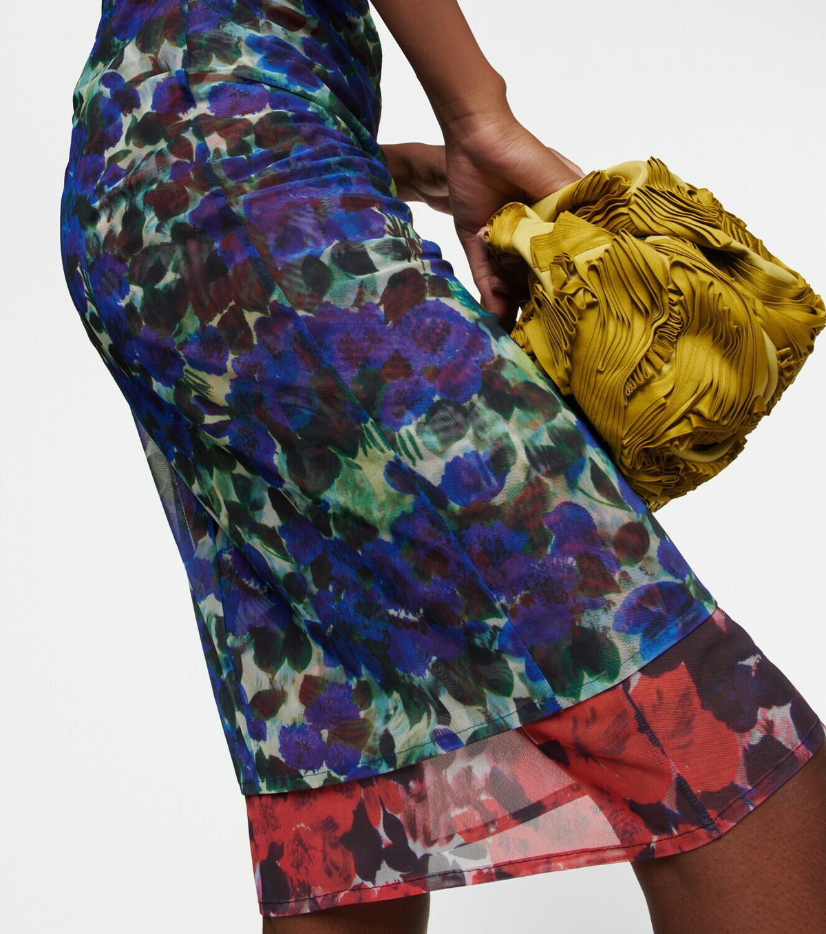 Dries Van Noten - Floral off-shoulder midi dress