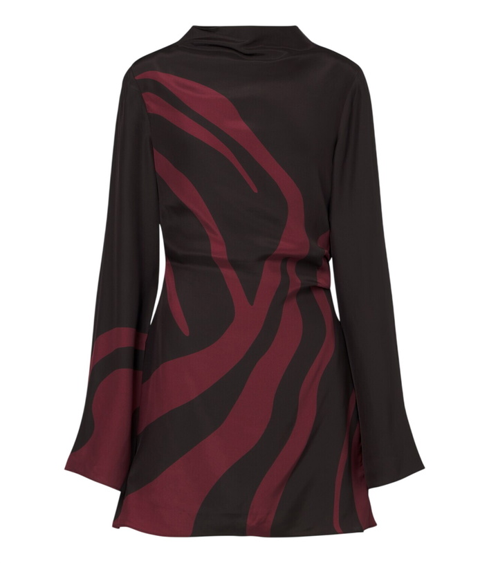 Photo: SIR Printed silk satin minidress