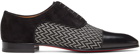 Christian Louboutin Black & White Greggo Flat Loafers