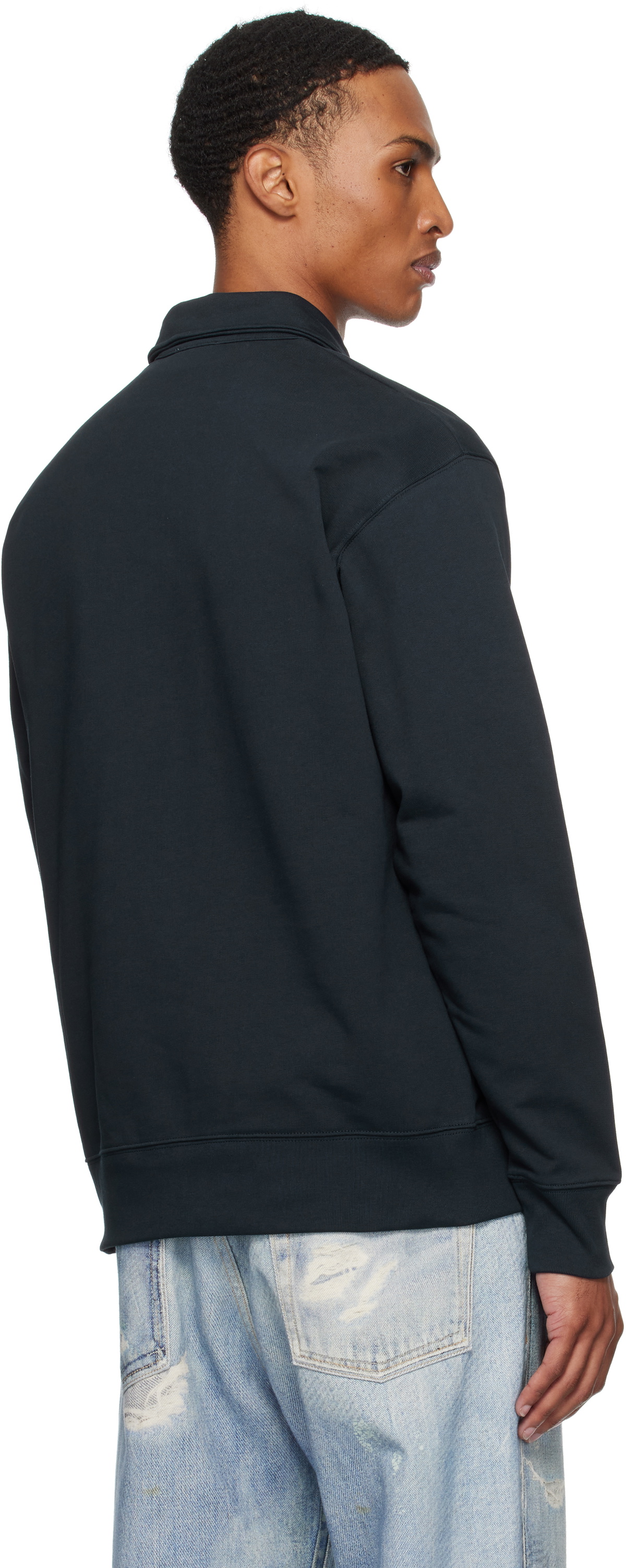 NORSE PROJECTS Navy Ketel Relaxed Organic Half Zip Sweatshirt