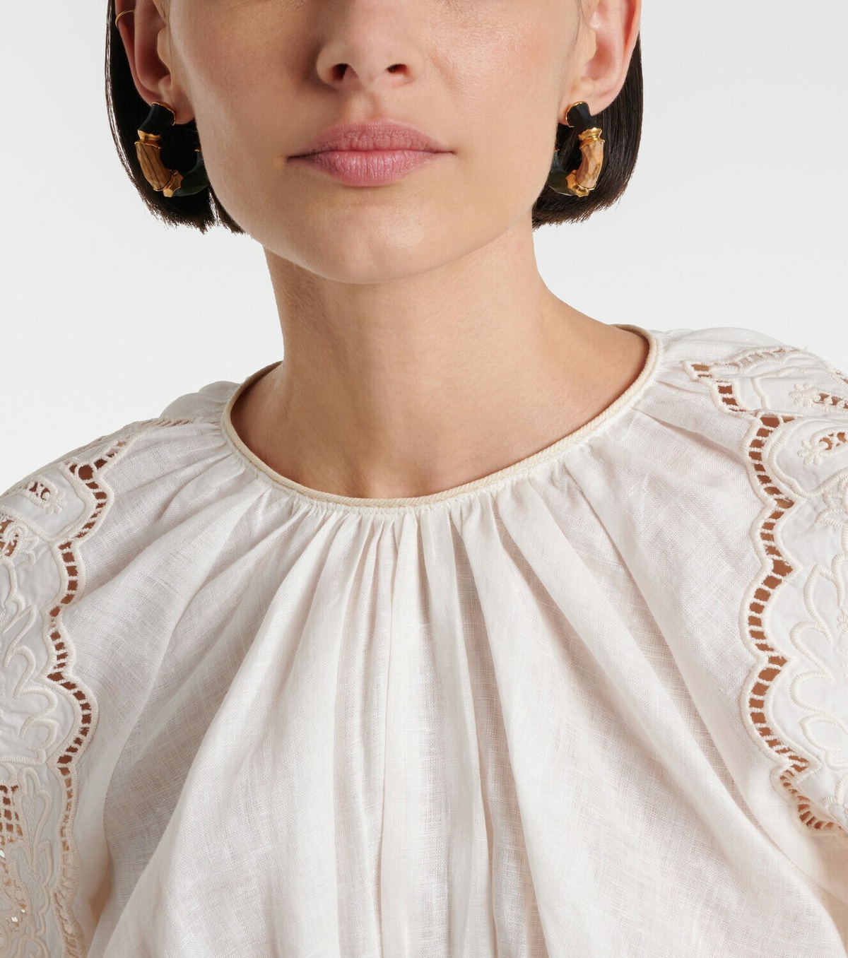 Zimmermann Wisp gold-plated hoop earrings