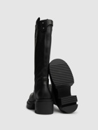 RICK OWENS 60mm Bogun Leather Tall Boots