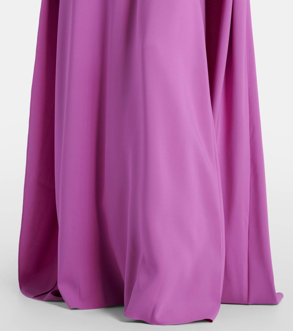 Oscar de la Renta Caped silk-blend gown