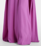 Oscar de la Renta Caped silk-blend gown