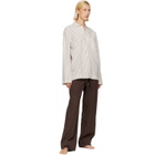 Tekla Brown Poplin Pyjama Pants