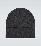 Moncler Logo wool and cashmere beanie