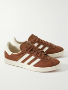 adidas Originals - Gazelle 85 Leather-Trimmed Suede Sneakers - Brown