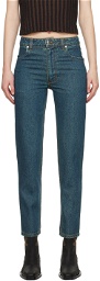 Eckhaus Latta Blue Straight-Leg Jeans