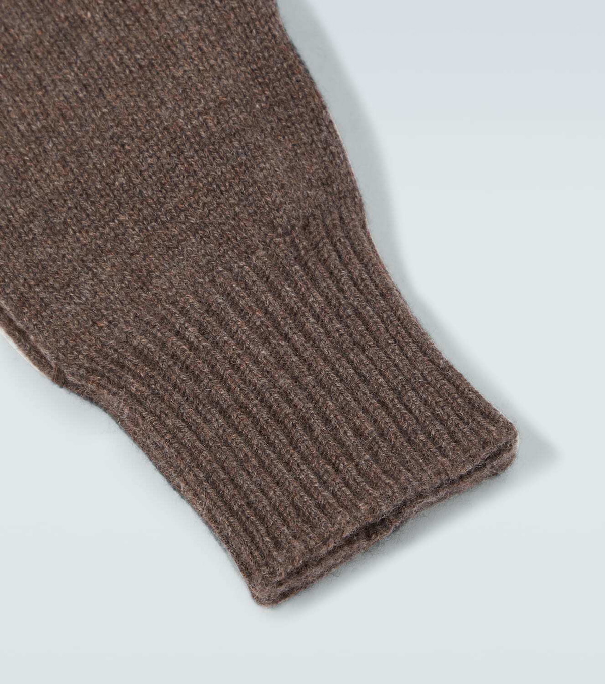 Brunello Cucinelli Cashmere and suede gloves