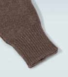 Brunello Cucinelli Cashmere and suede gloves