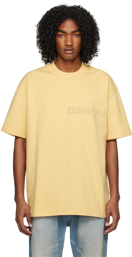 Photo: Fear of God ESSENTIALS SSENSE Exclusive Yellow T-Shirt